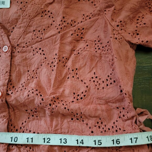 Marine Layer Willow Eyelet Embroidered Midi Dress Womens S Prairie Cottagecore - Picture 6 of 7